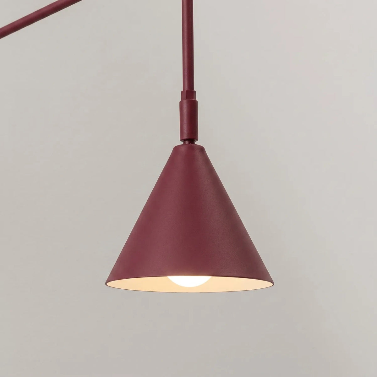 
Design Wandlampe „Nox“ 1-flammig mit Schalter - Burgundrot