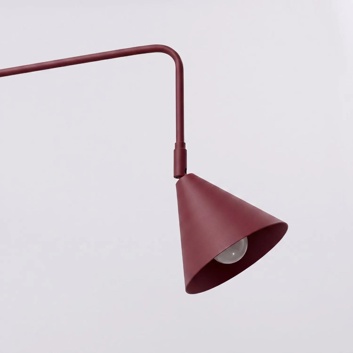 
Design Wandlampe „Nox“ 1-flammig mit Schalter - Burgundrot
