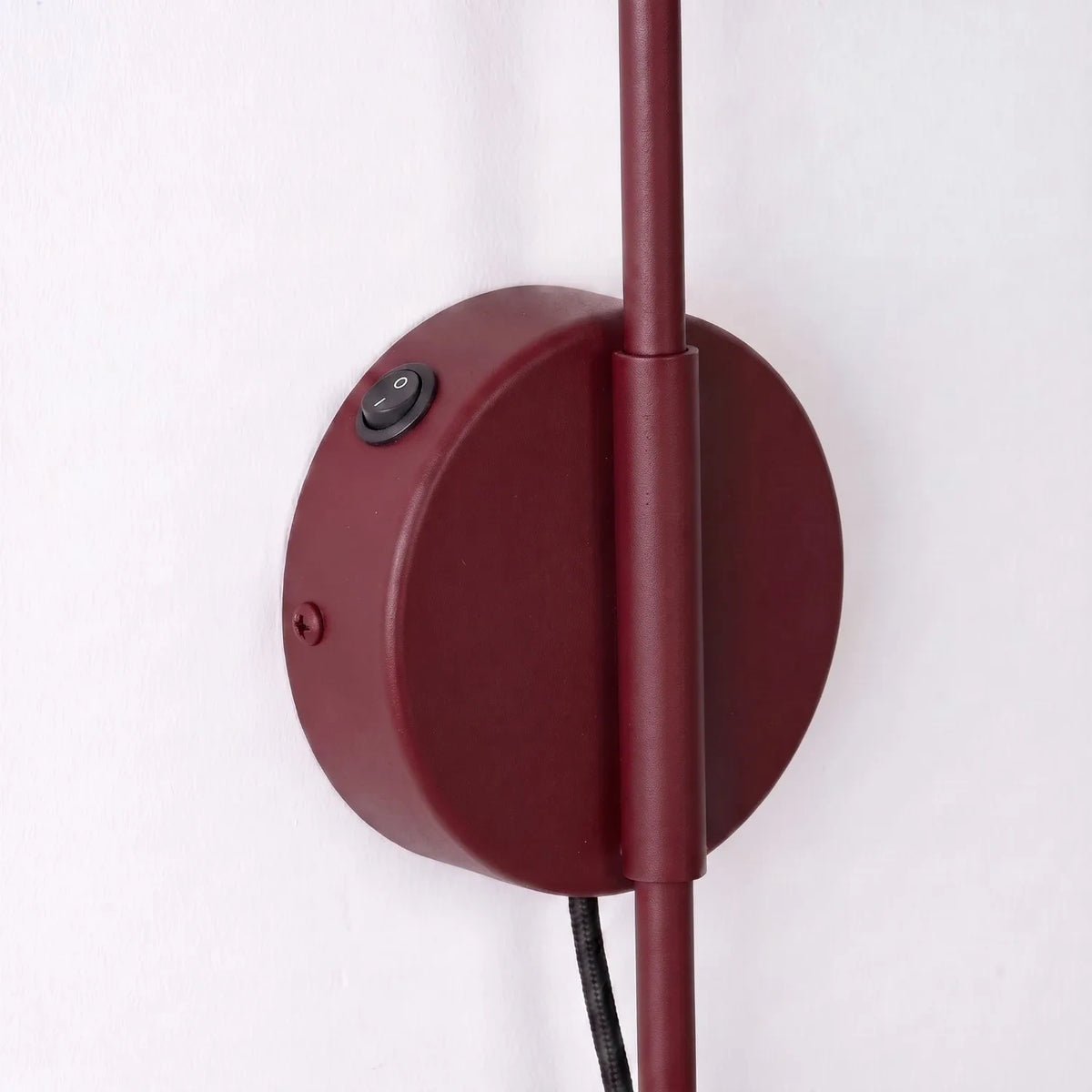 
Design Wandlampe „Nox“ 1-flammig mit Schalter - Burgundrot