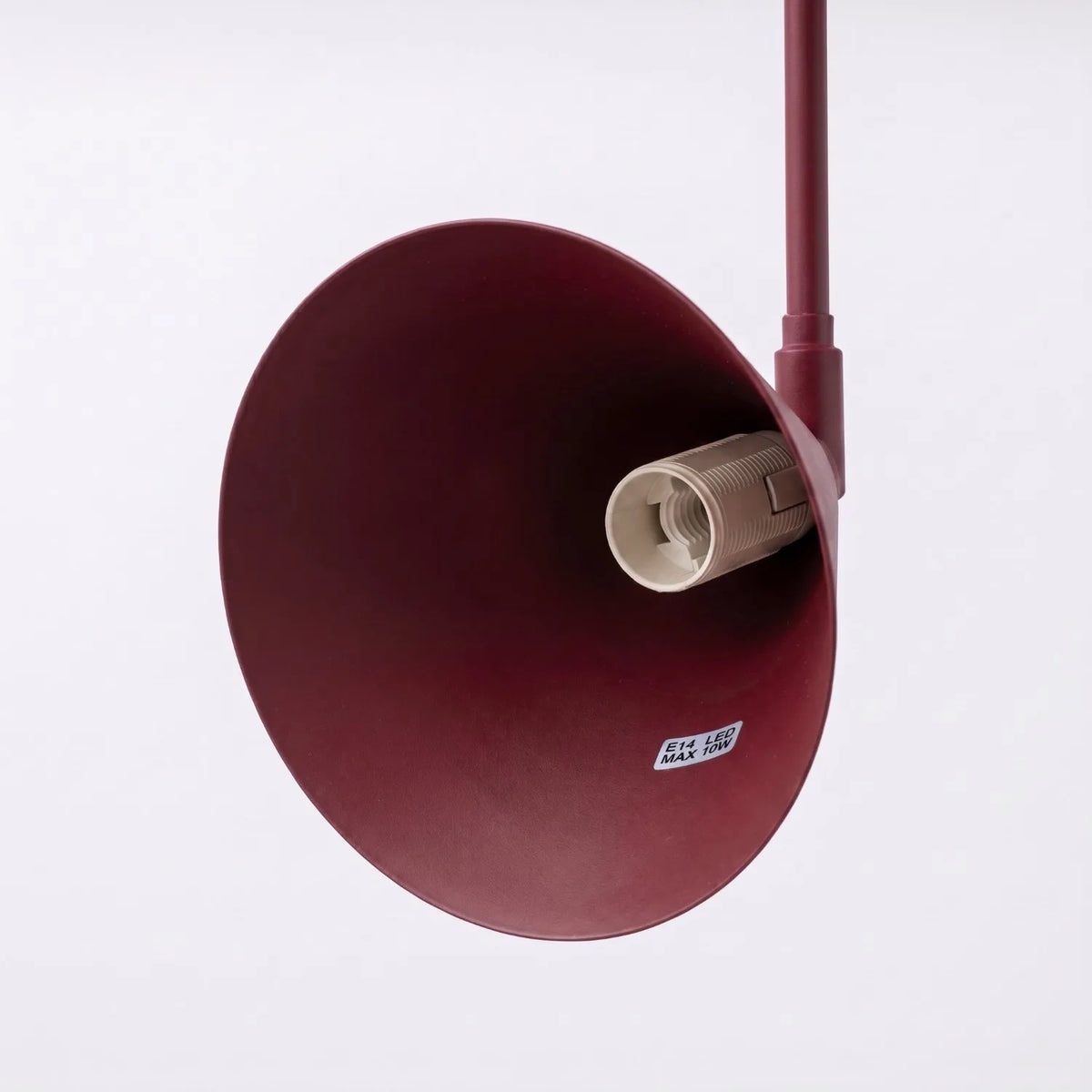 
Design Wandlampe „Nox“ 1-flammig mit Schalter - Burgundrot