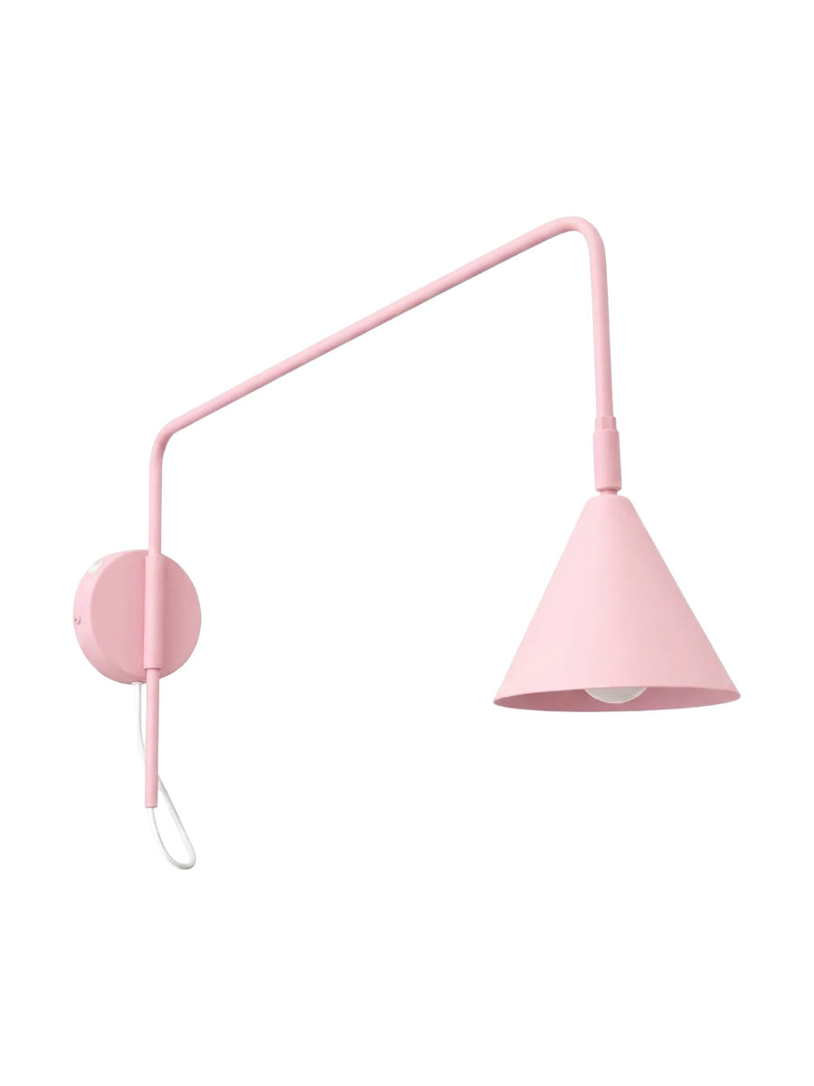 
Design Wandlampe „Nox“ 1-flammig mit Schalter - Rosa