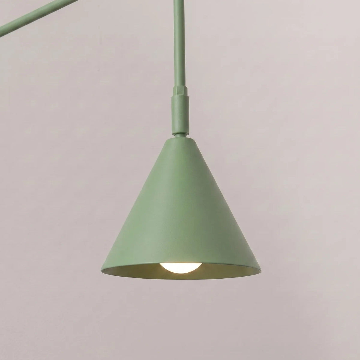 
Design Wandlampe „Nox“ 1-flammig mit Schalter - Salbeigrün
