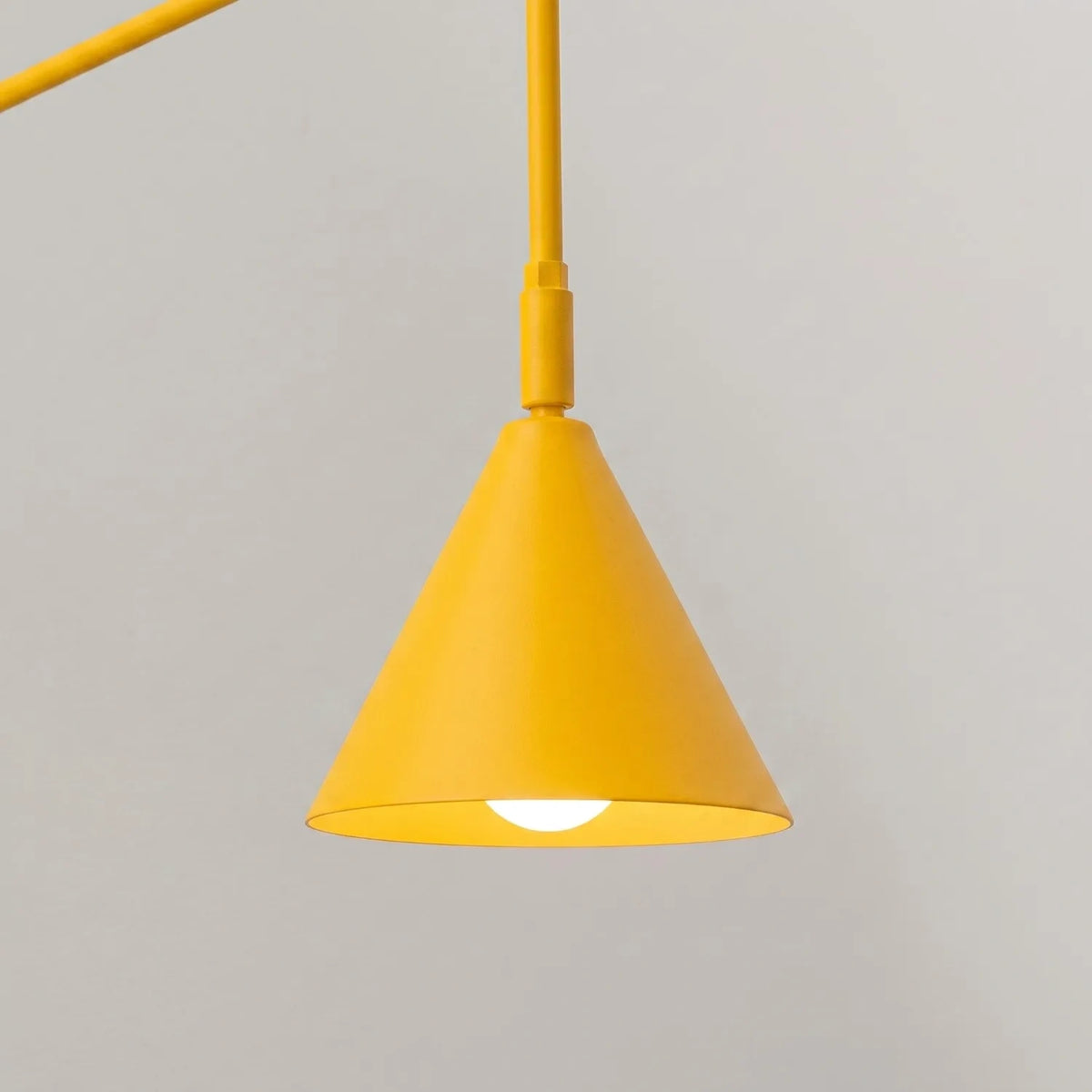
Design Wandlampe „Nox“ 1-flammig mit Schalter - Gelb