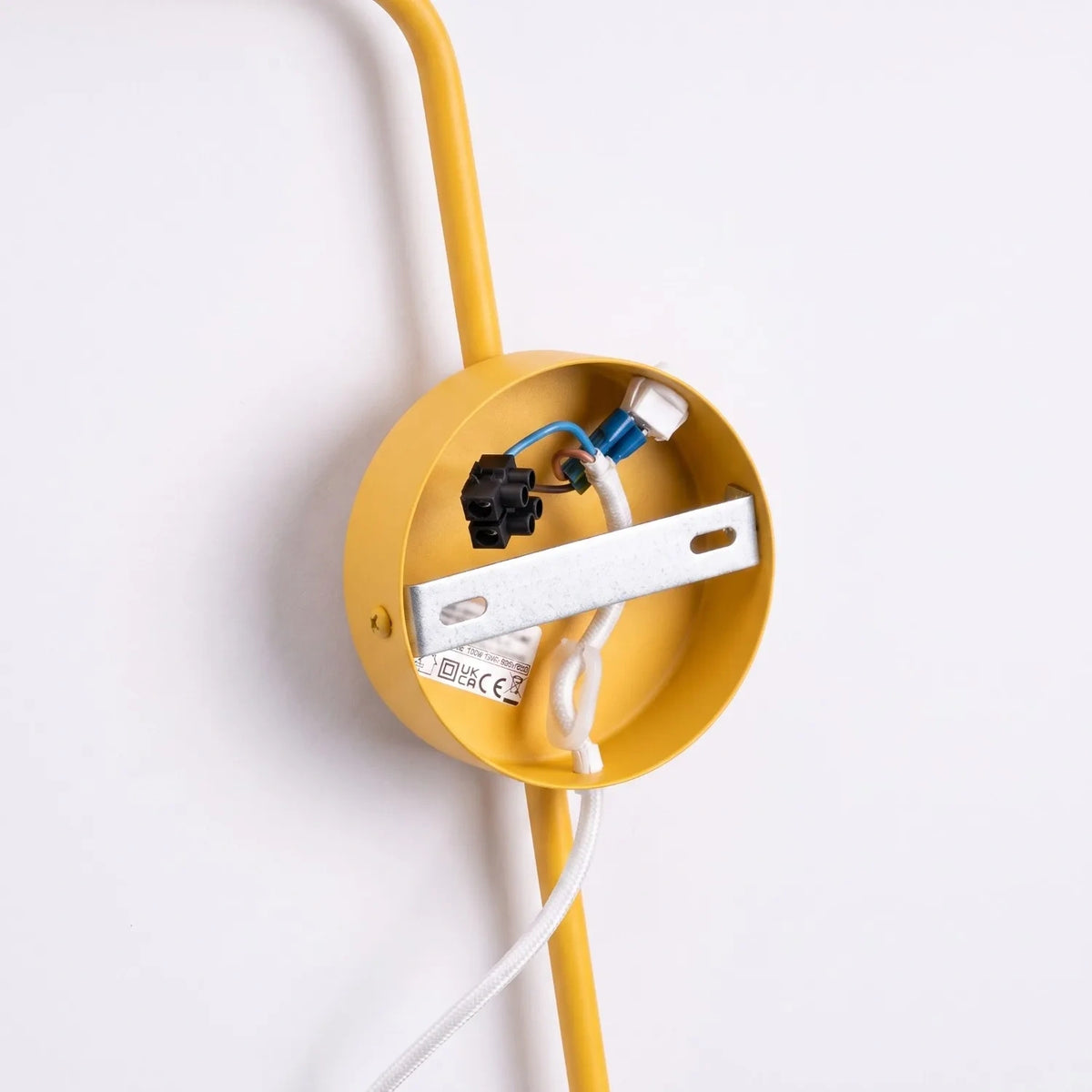 
Design Wandlampe „Nox“ 1-flammig mit Schalter - Gelb