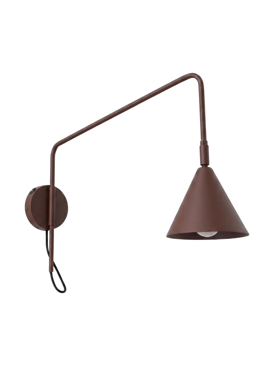 
Design Wandlampe „Nox“ 1-flammig mit Schalter - Gelb