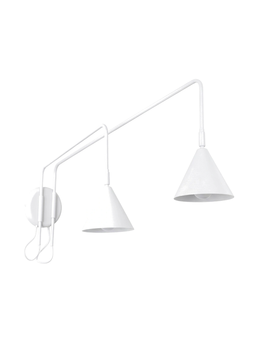 
Design Wandlampe „Nox“ 2-flammig mit Schalter - Braun