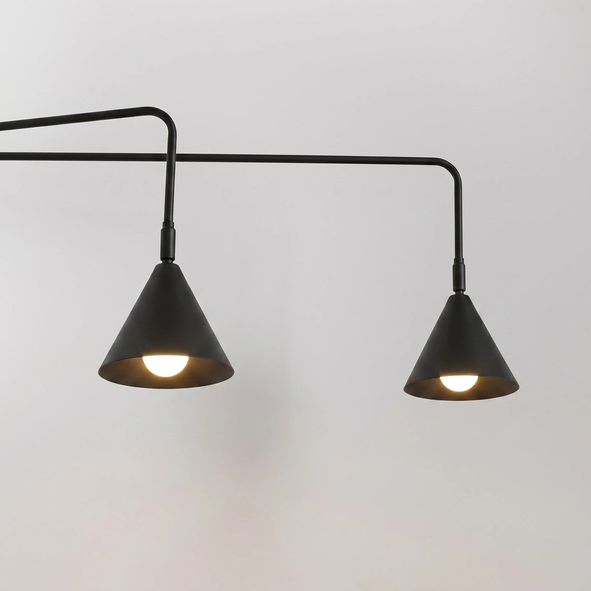 
Design Wandlampe „Nox“ 2-flammig mit Schalter - Schwarz