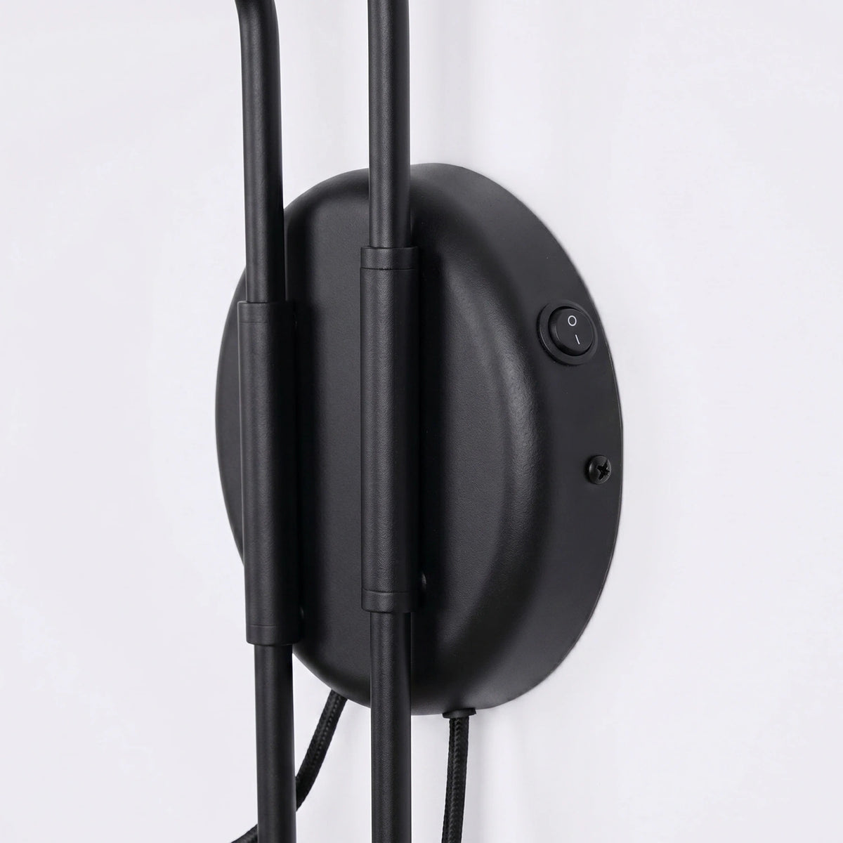 
Design Wandlampe „Nox“ 2-flammig mit Schalter - Schwarz