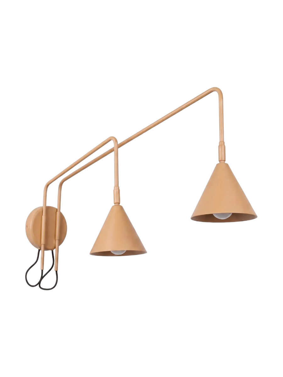 
Design Wandlampe „Nox“ 2-flammig mit Schalter - Gold