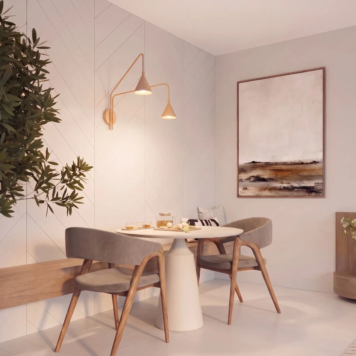 
Design Wandlampe „Nox“ 2-flammig mit Schalter - Gold