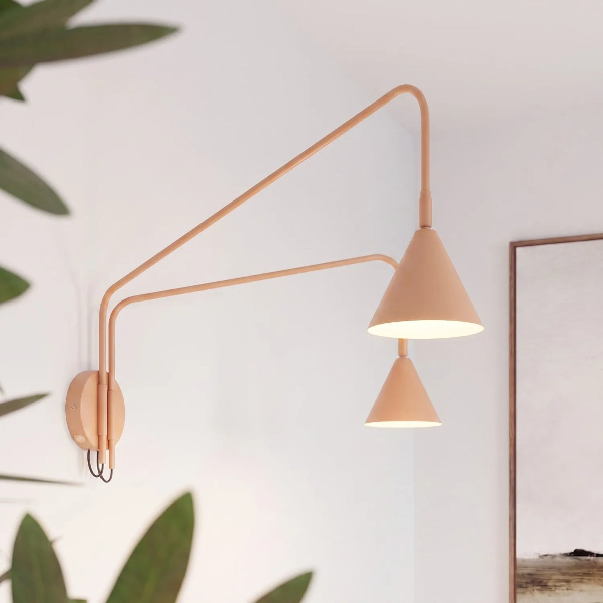 
Design Wandlampe „Nox“ 2-flammig mit Schalter - Gold