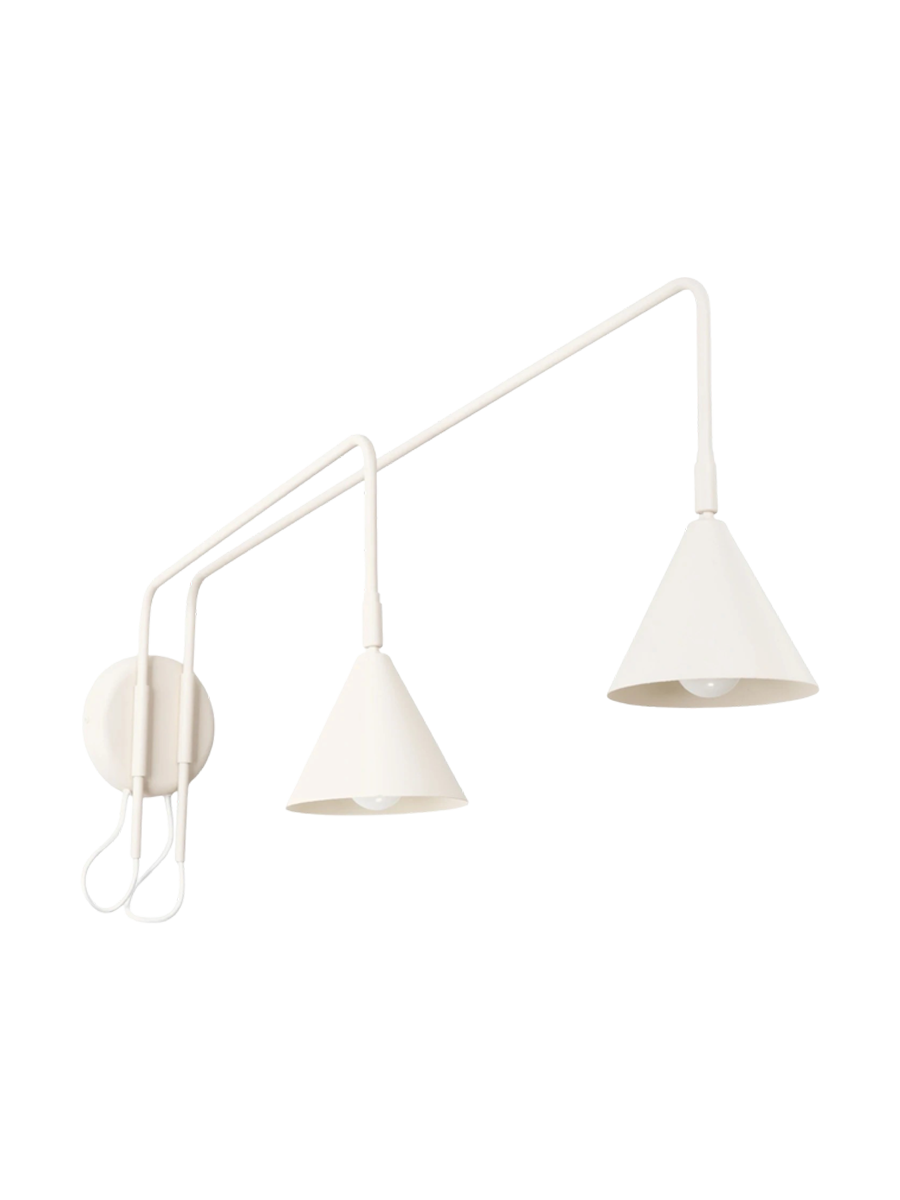 
Design Wandlampe „Nox“ 2-flammig mit Schalter - Braun