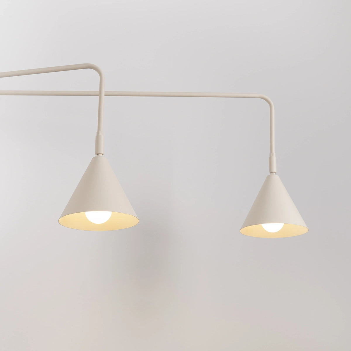 
Design Wandlampe „Nox“ 2-flammig mit Schalter - Beige