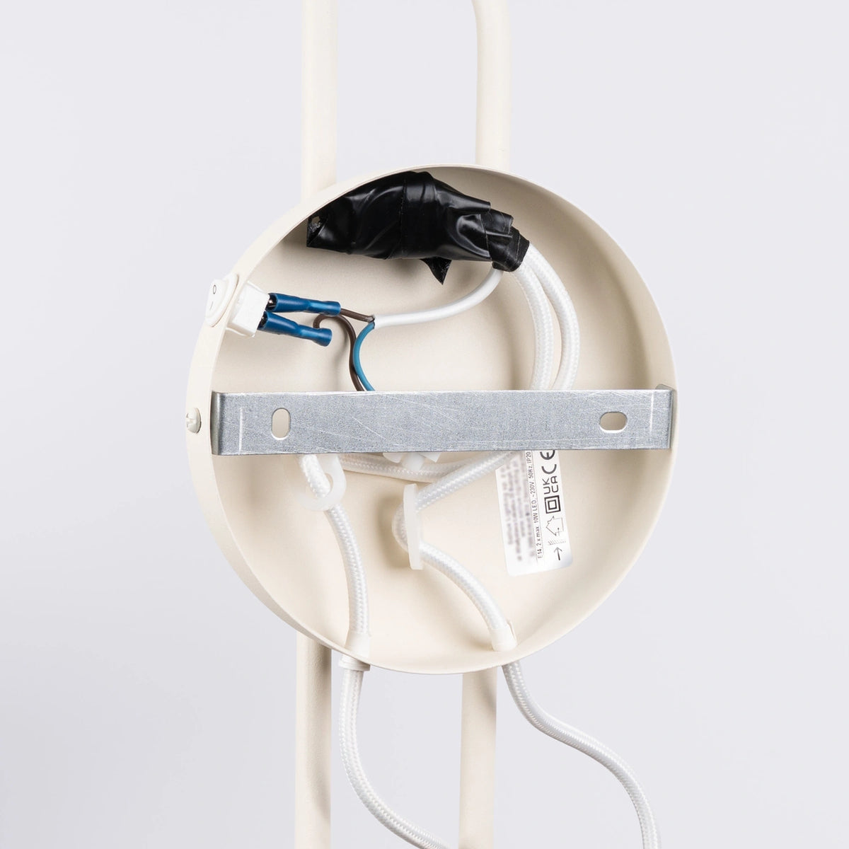 
Design Wandlampe „Nox“ 2-flammig mit Schalter - Beige