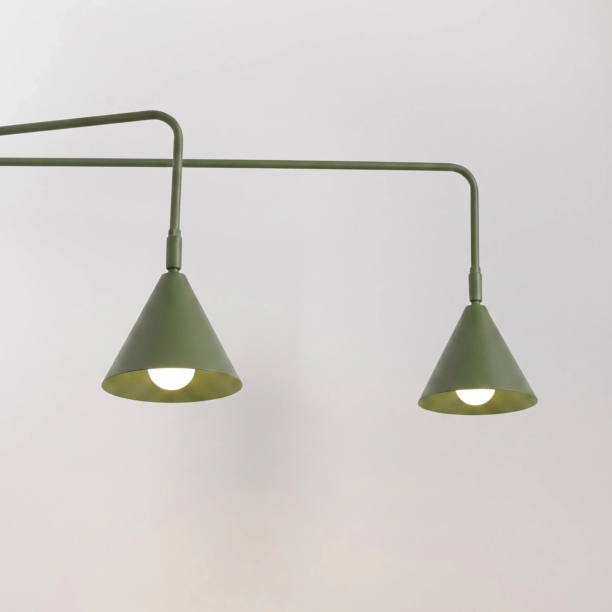 
Design Wandlampe „Nox“ 2-flammig mit Schalter - Olivgrün