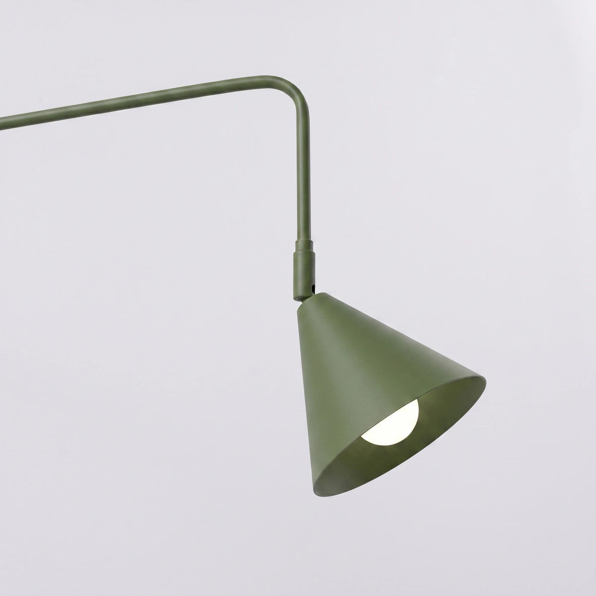 
Design Wandlampe „Nox“ 2-flammig mit Schalter - Olivgrün