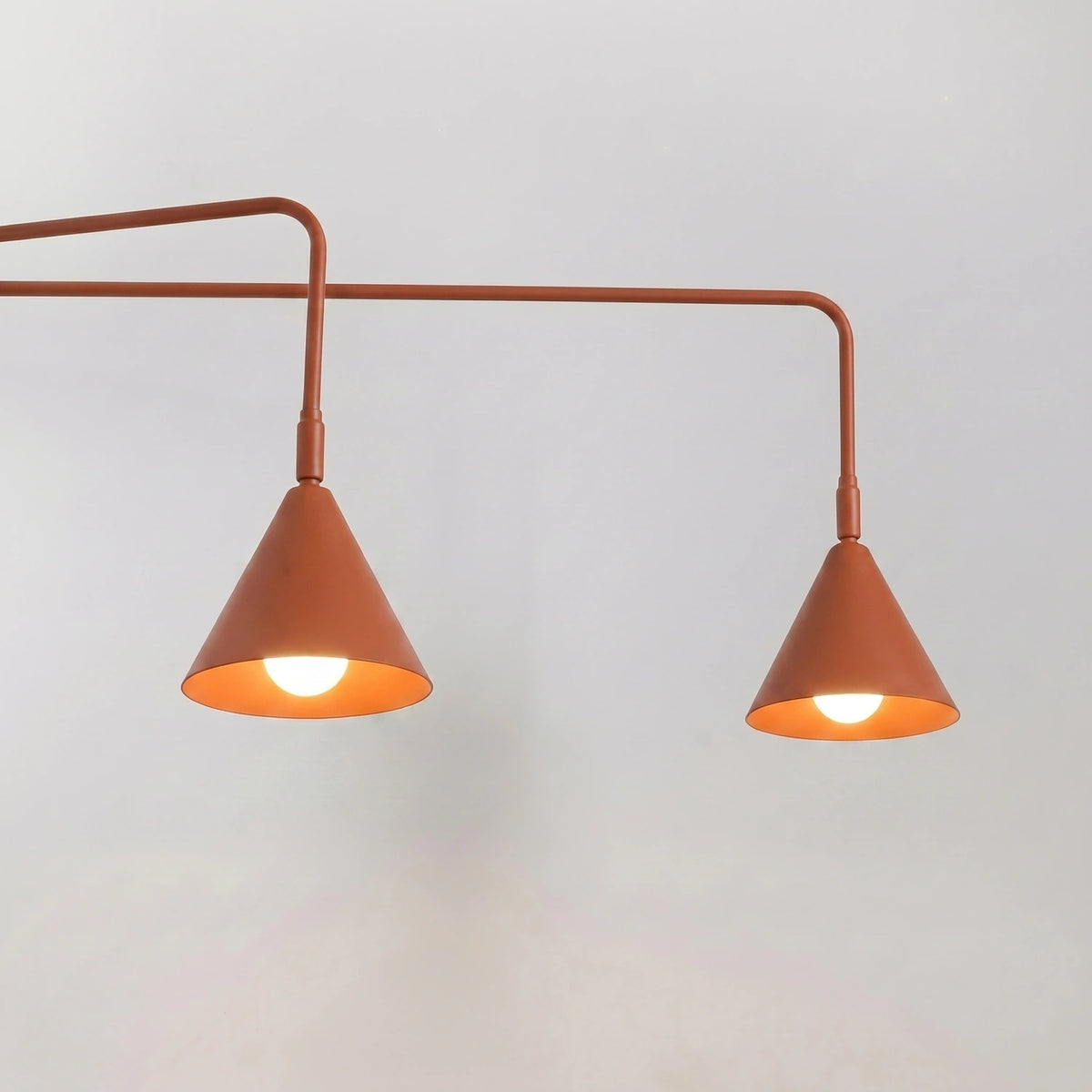 
Design Wandlampe „Nox“ 2-flammig mit Schalter - Ockerrot