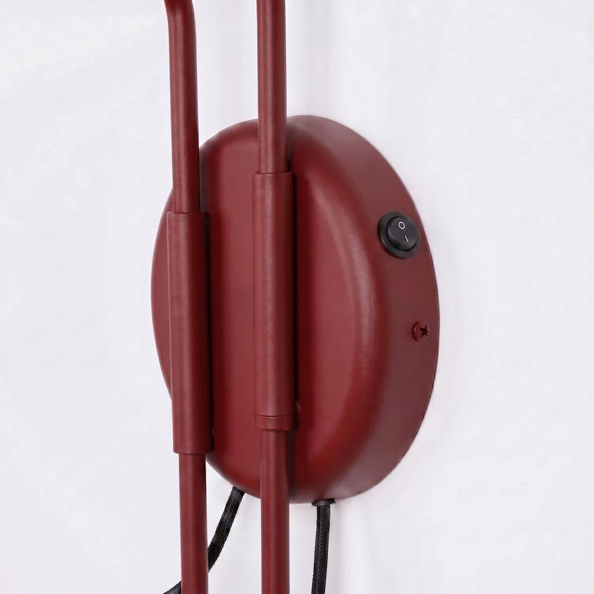 
Design Wandlampe „Nox“ 2-flammig mit Schalter - Burgundrot