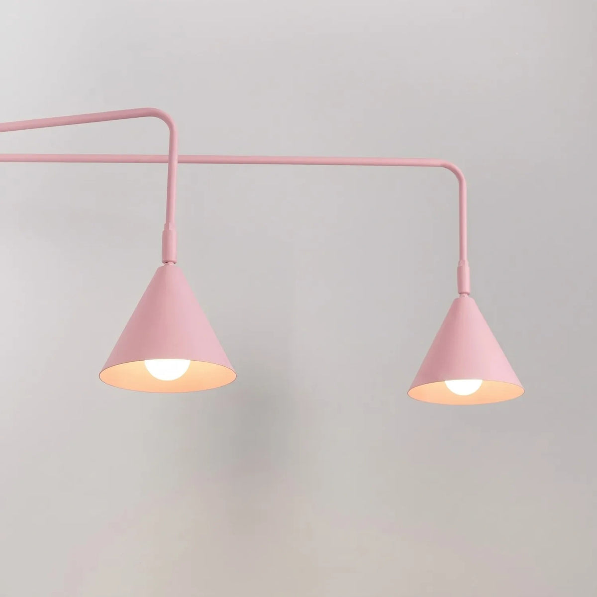 
Design Wandlampe „Nox“ 2-flammig mit Schalter - Rosa