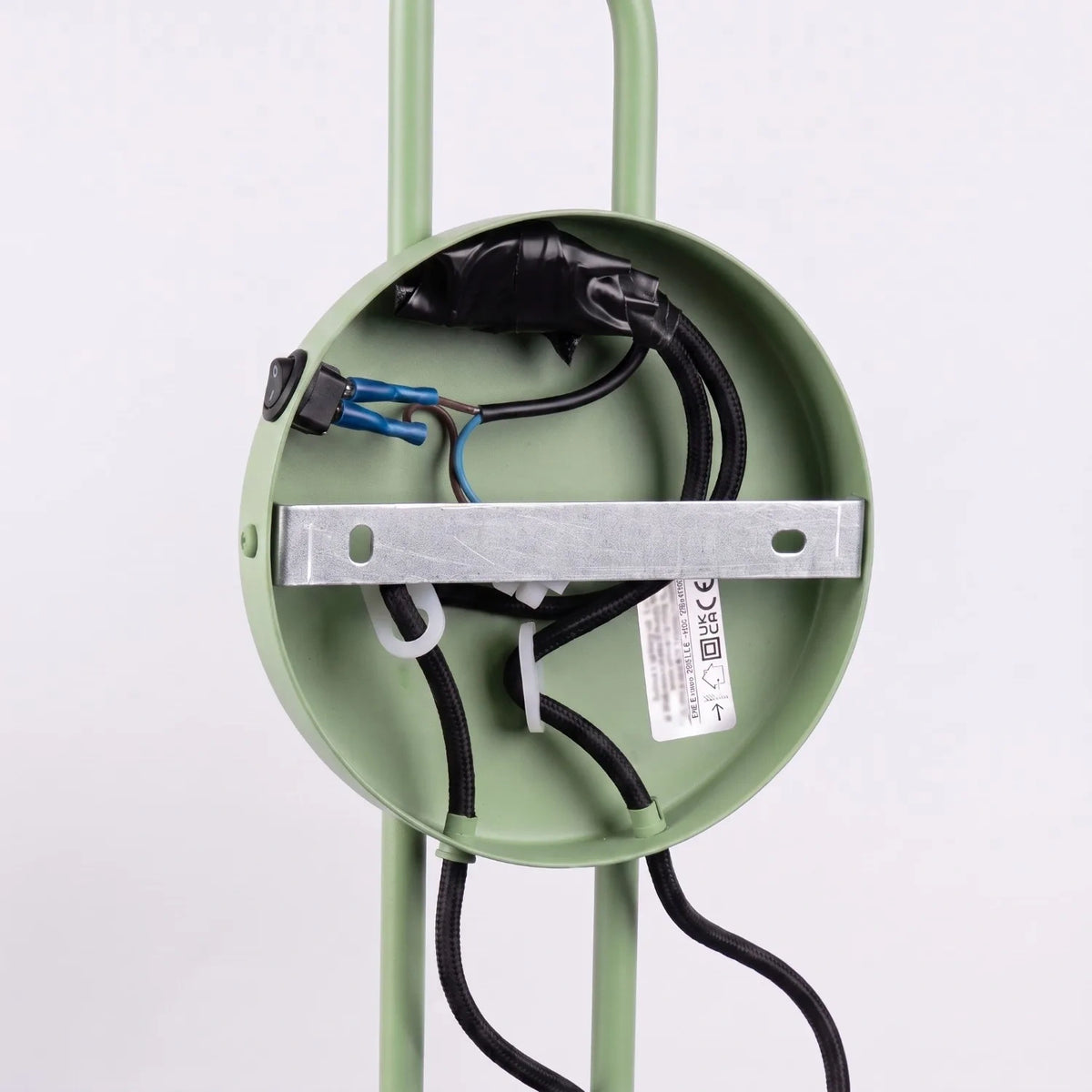
Design Wandlampe „Nox“ 2-flammig mit Schalter - Salbeigrün