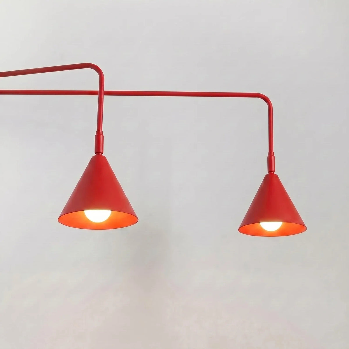 
Design Wandlampe „Nox“ 2-flammig mit Schalter - Rot