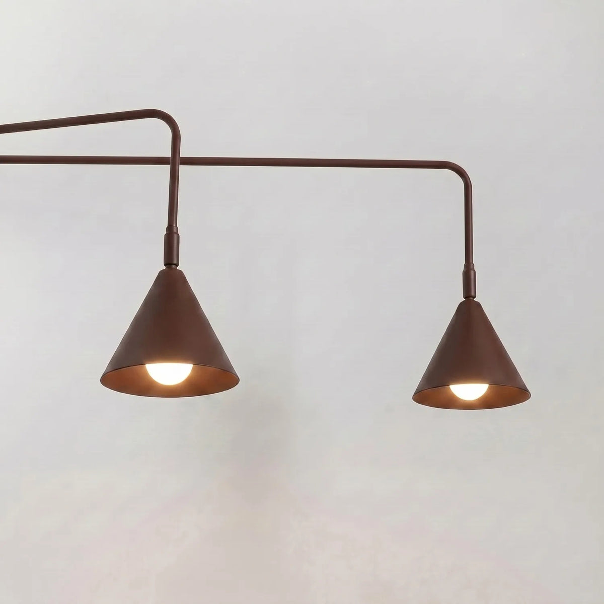 
Design Wandlampe „Nox“ 2-flammig mit Schalter - Braun