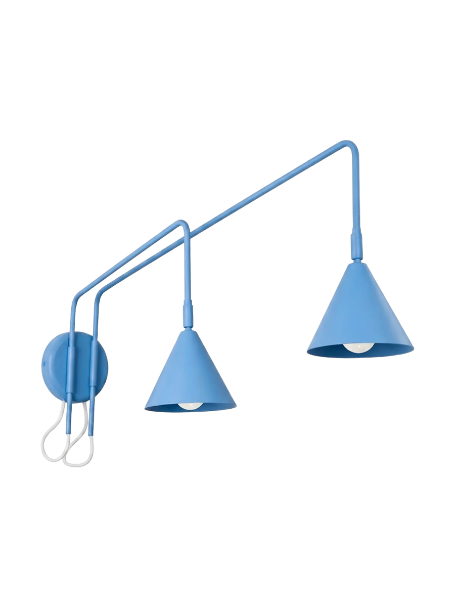 
Design Wandlampe „Nox“ 2-flammig mit Schalter - Braun