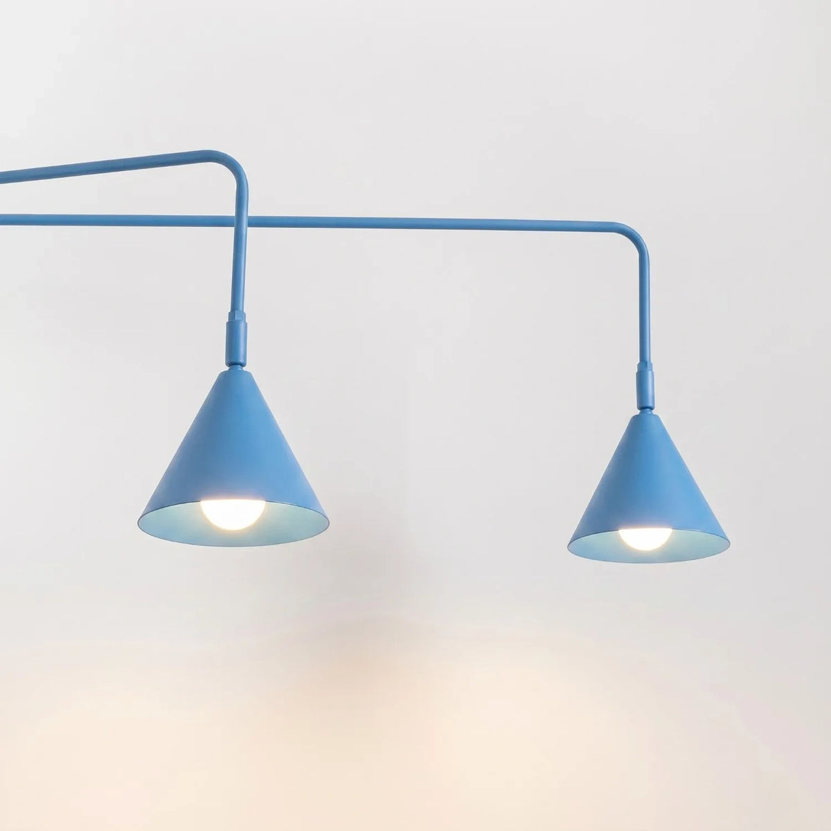 
Design Wandlampe „Nox“ 2-flammig mit Schalter - Hellblau