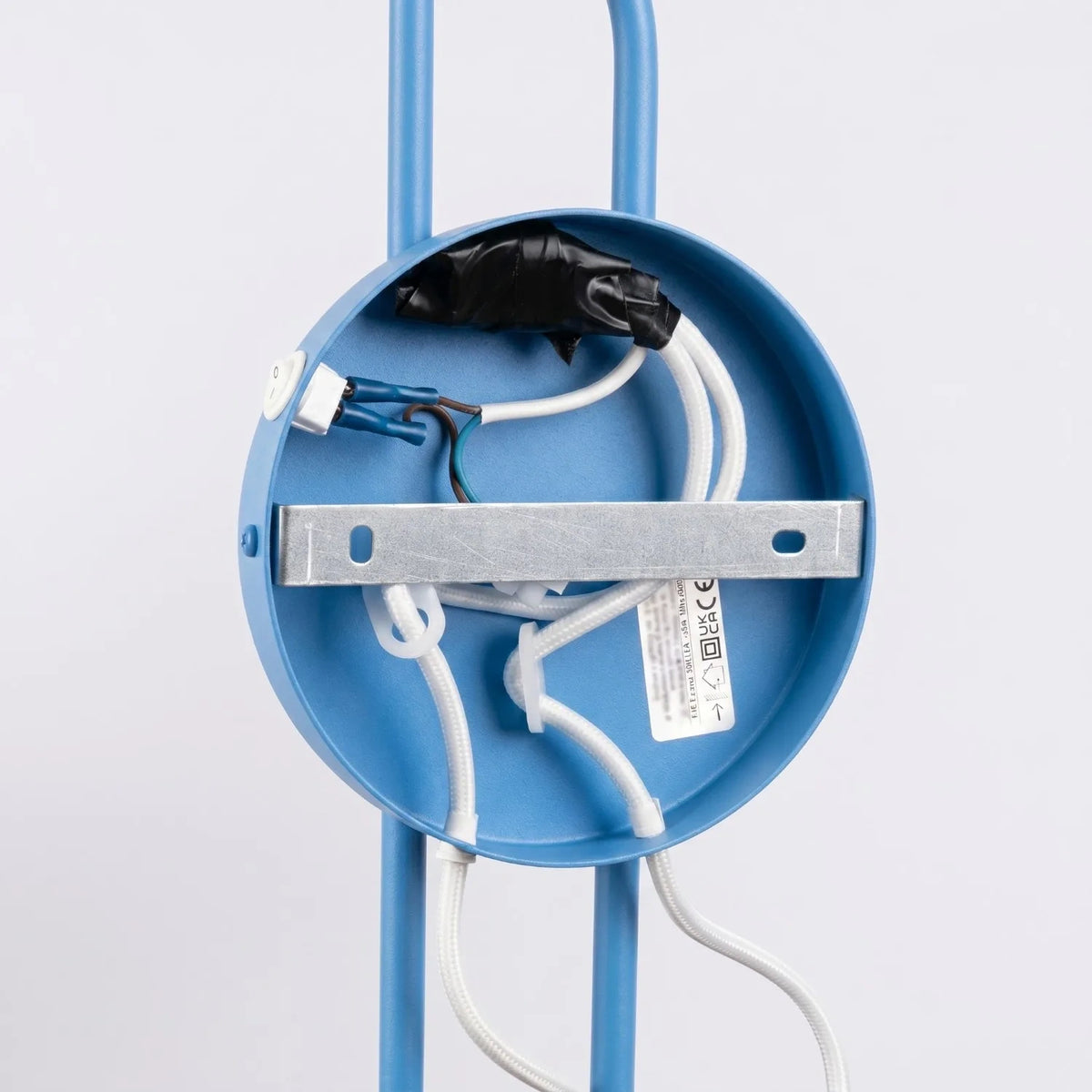 
Design Wandlampe „Nox“ 2-flammig mit Schalter - Hellblau