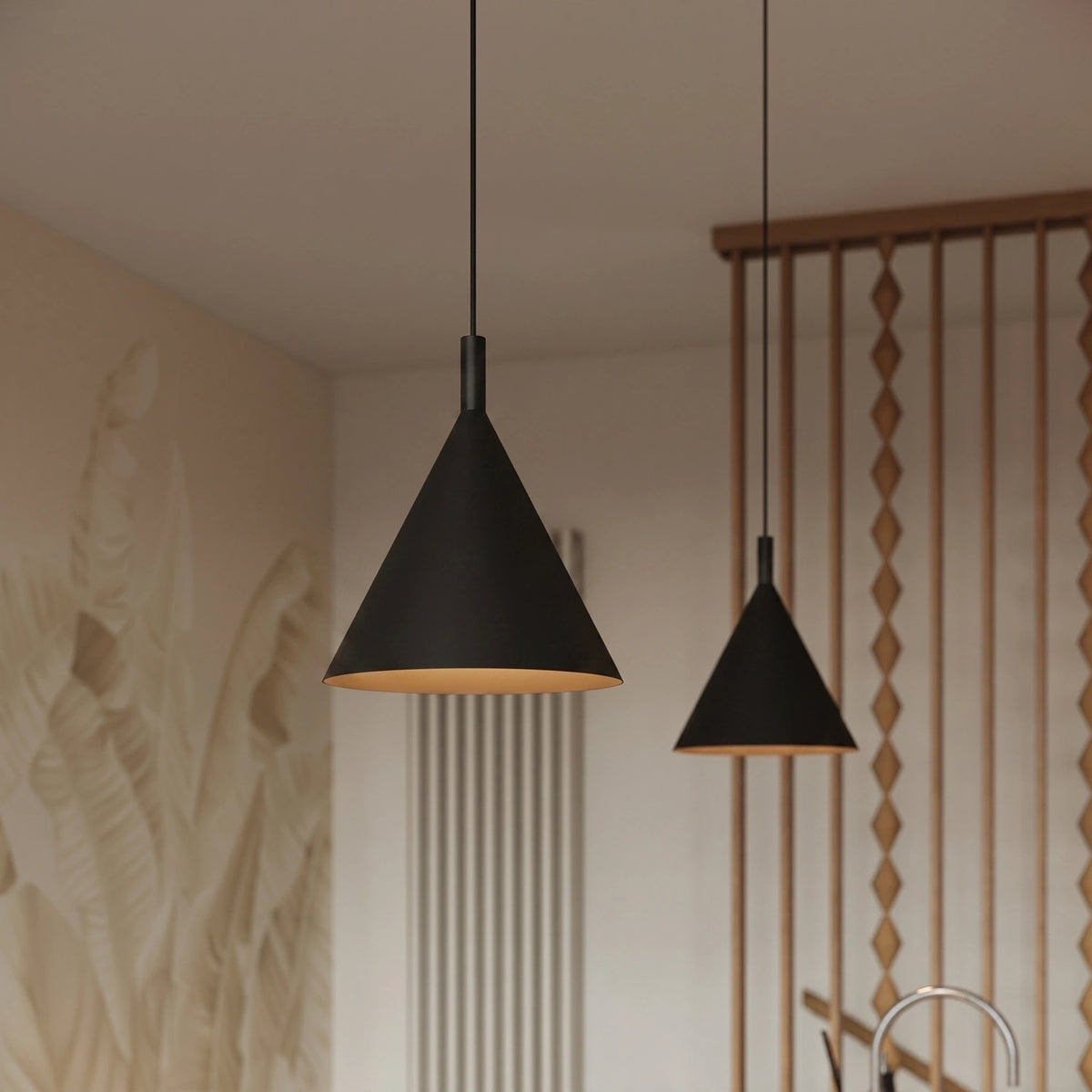 
Lampada a sospensione di design „Nox“ - Nero / Ø 25 cm