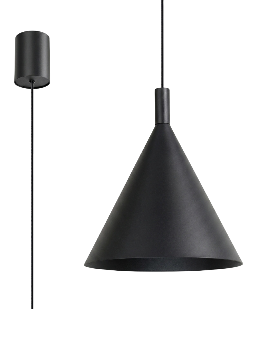 
Lampada a sospensione di design „Nox“ - Nero / Ø 25 cm