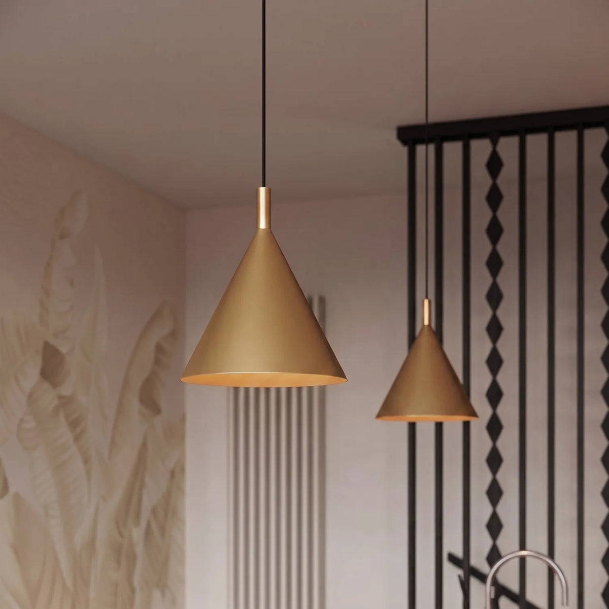 
Lampada a sospensione di design „Nox“ - Oro / Ø 25 cm