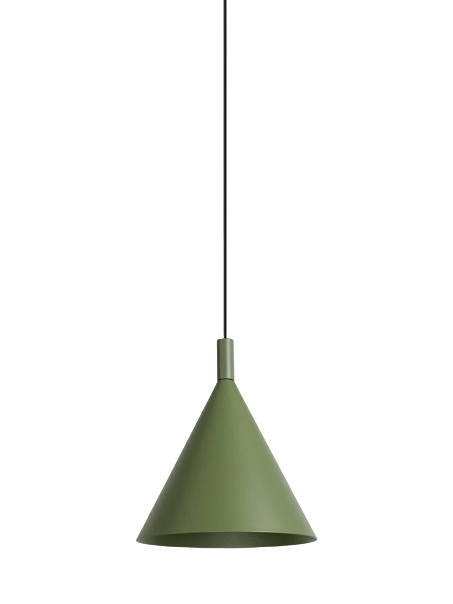 
Design Pendellampe „Nox“ - Olivgrün / Ø 25 cm
