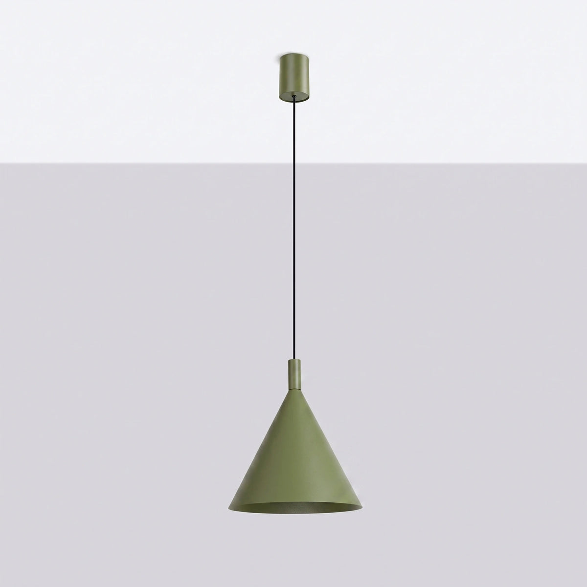 
Lampada a sospensione di design „Nox“ - Verde oliva / Ø 25 cm