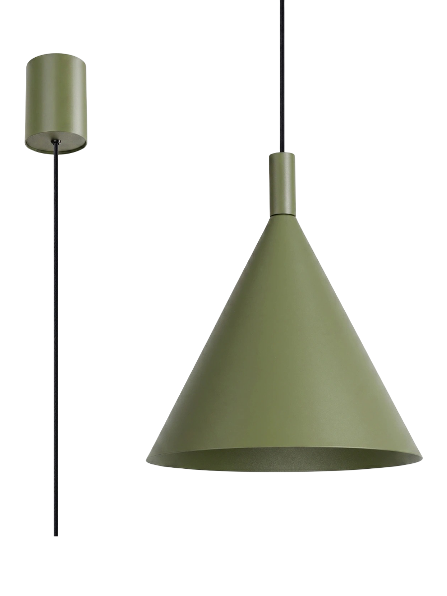 
Lampada a sospensione di design „Nox“ - Verde oliva / Ø 25 cm