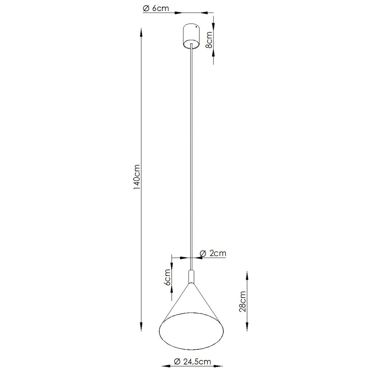 
Lampada a sospensione di design „Nox“ - Rosso ocra / Ø 25 cm