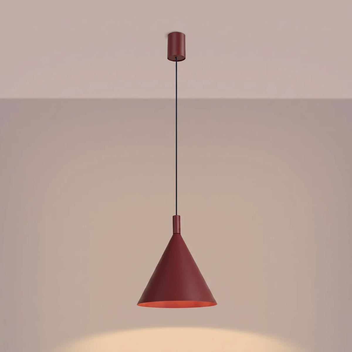 
Lampada a sospensione di design „Nox“ - Rosso bordeaux / Ø 25 cm