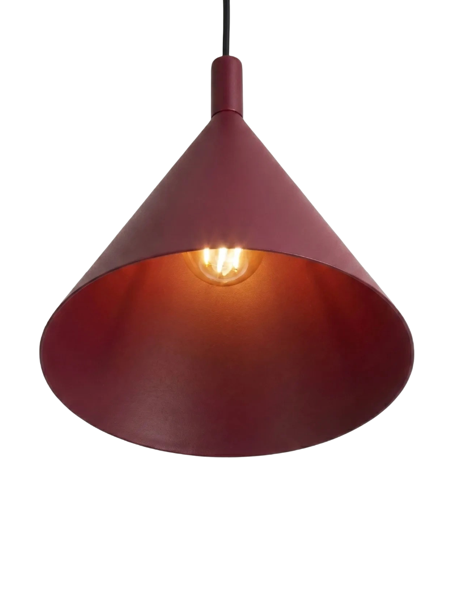 
Lampada a sospensione di design „Nox“ - Rosso bordeaux / Ø 25 cm