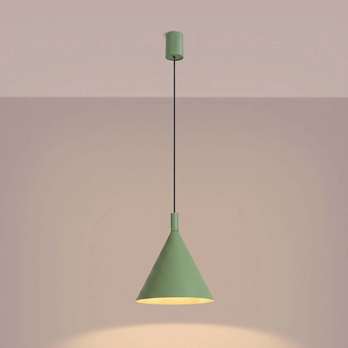 
Lampada a sospensione di design „Nox“ - Verde salvia / Ø 25 cm