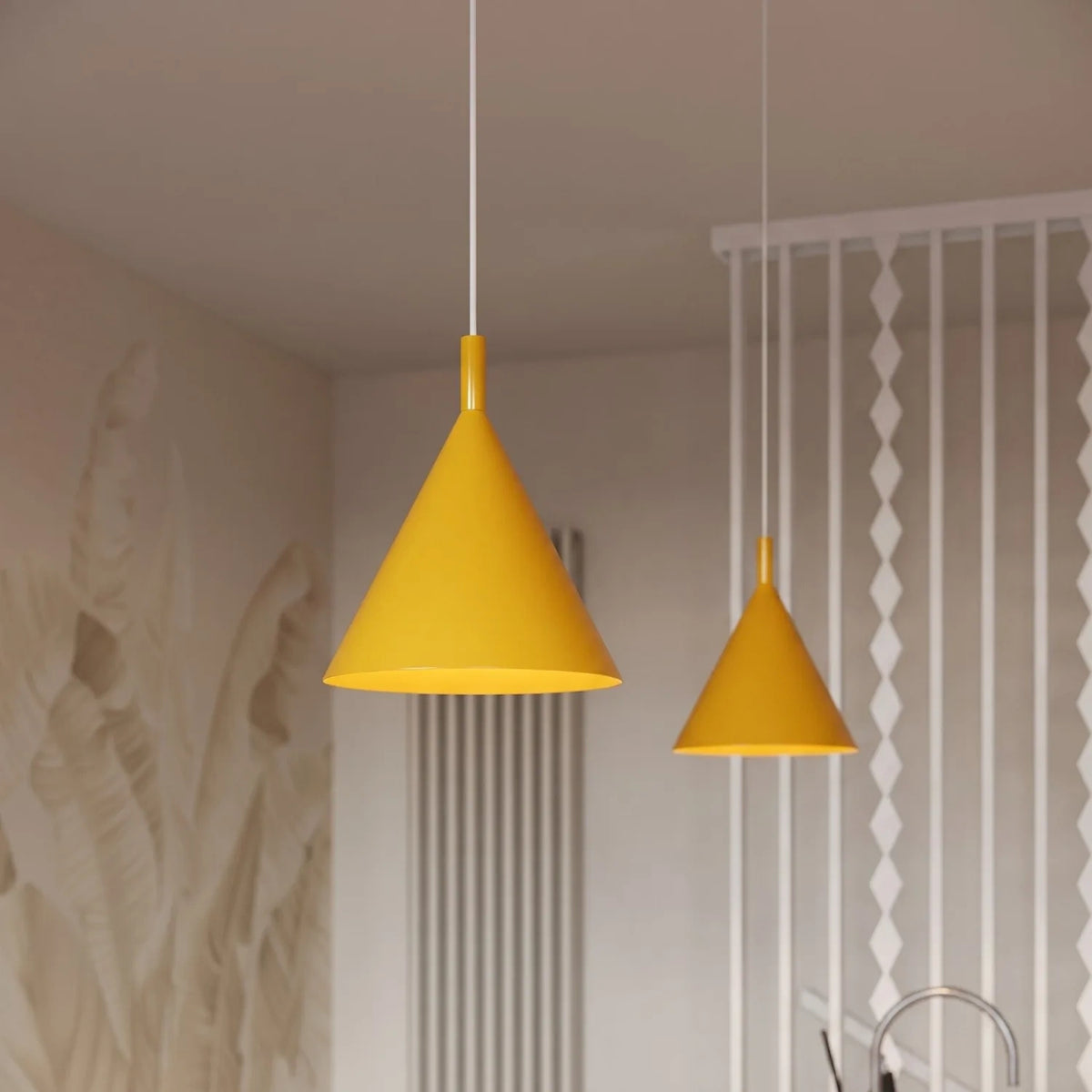 
Lampada a sospensione di design „Nox“ - Giallo / Ø 25 cm