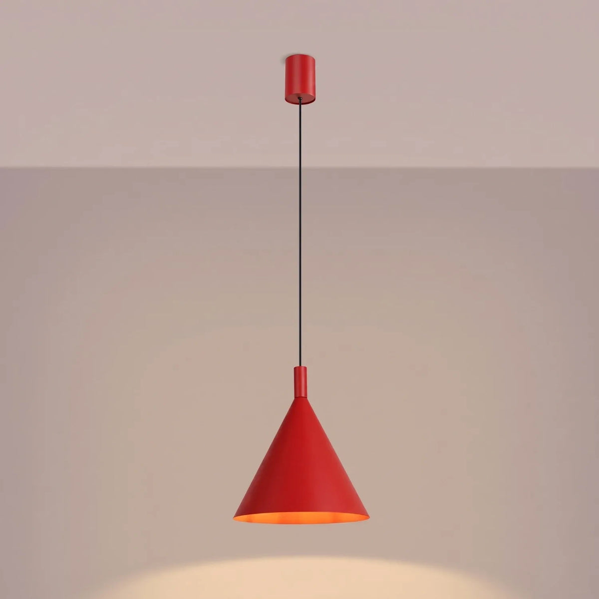 
Lampada a sospensione di design „Nox“ - Rosso / Ø 25 cm