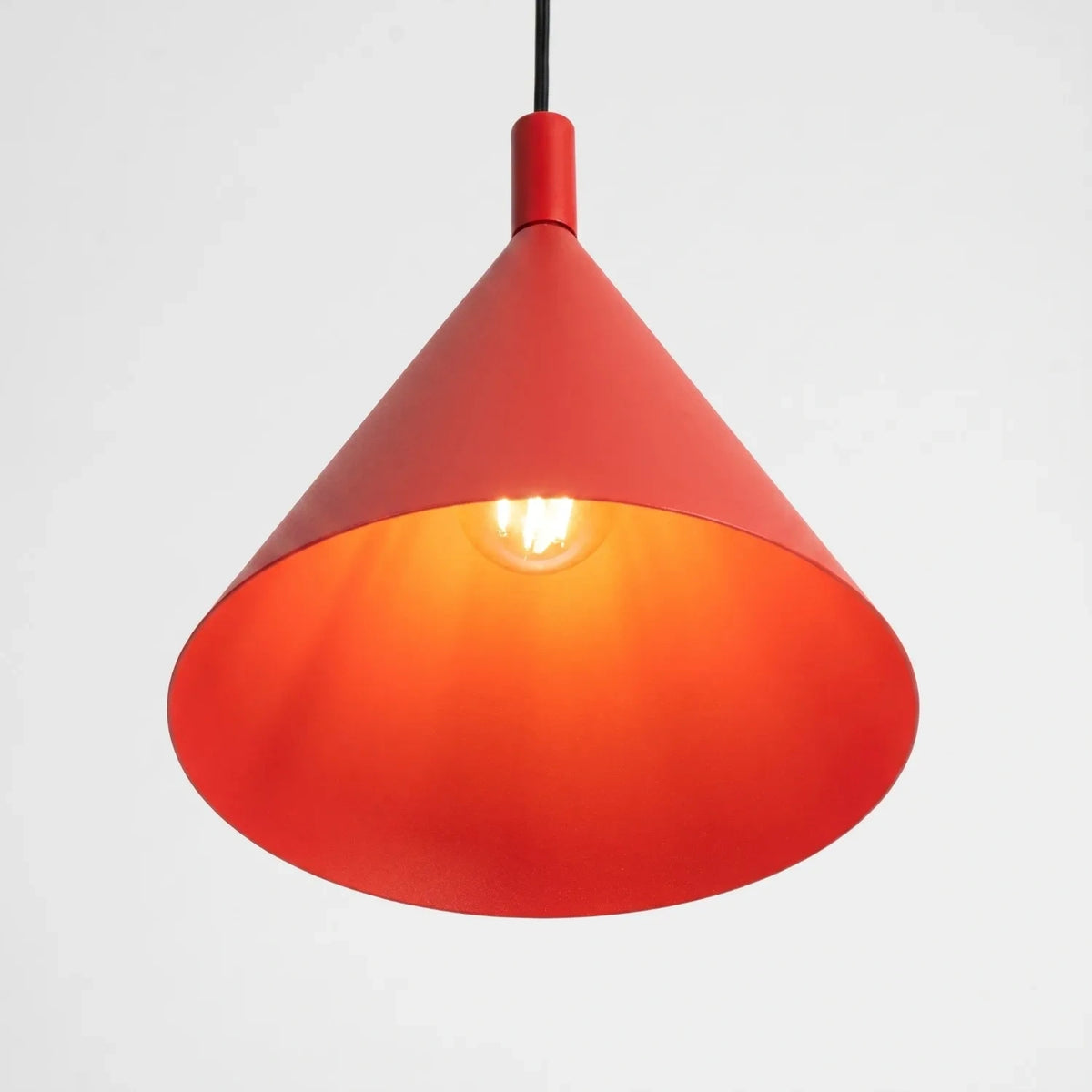 
Lampada a sospensione di design „Nox“ - Rosso / Ø 25 cm