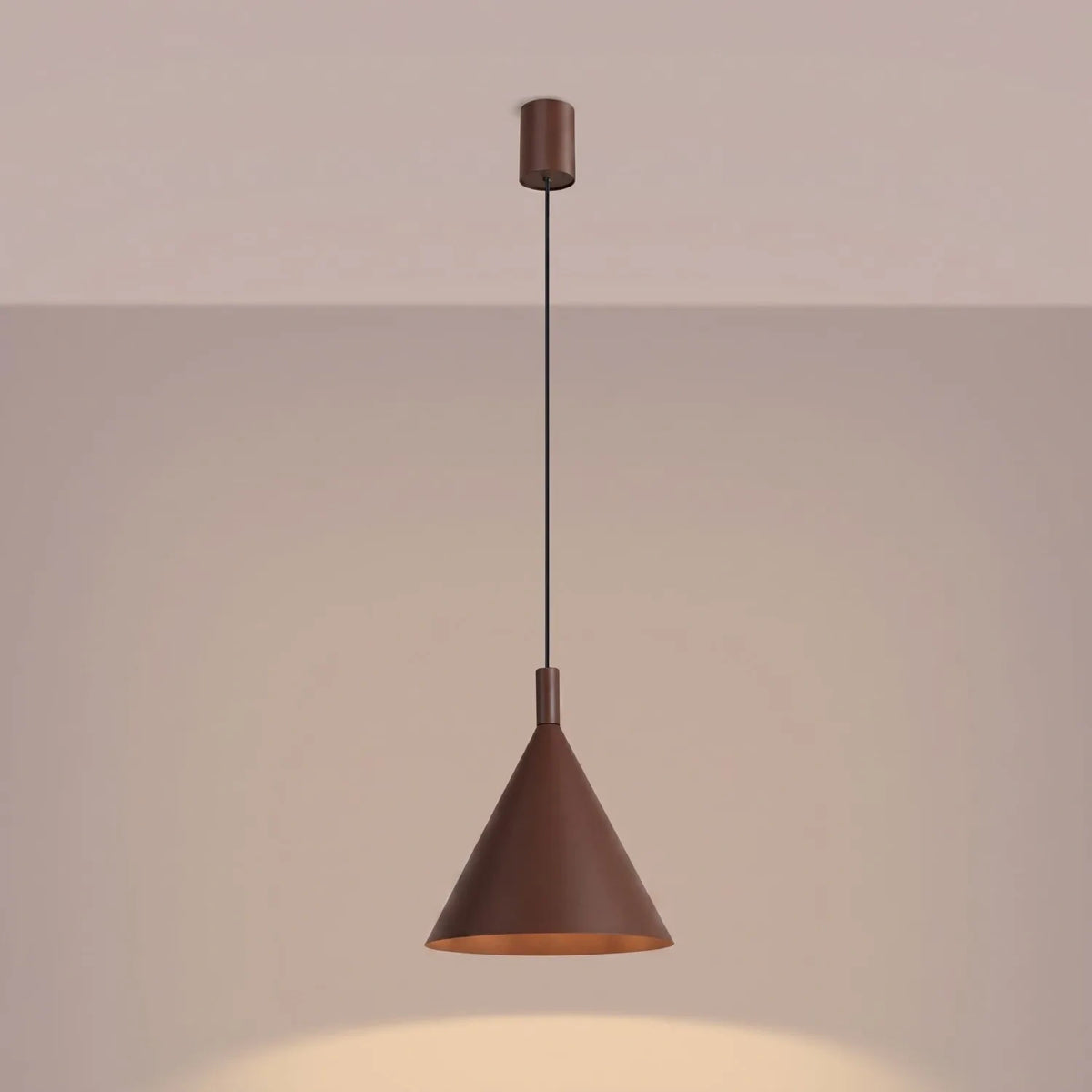 
Lampada a sospensione di design „Nox“ - Braun / Ø 25 cm
