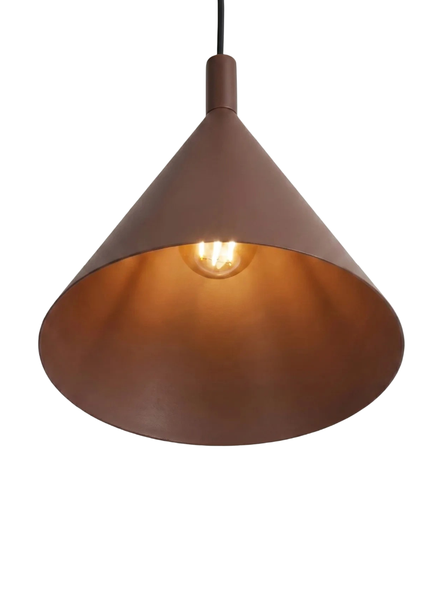 
Lampada a sospensione di design „Nox“ - Braun / Ø 25 cm