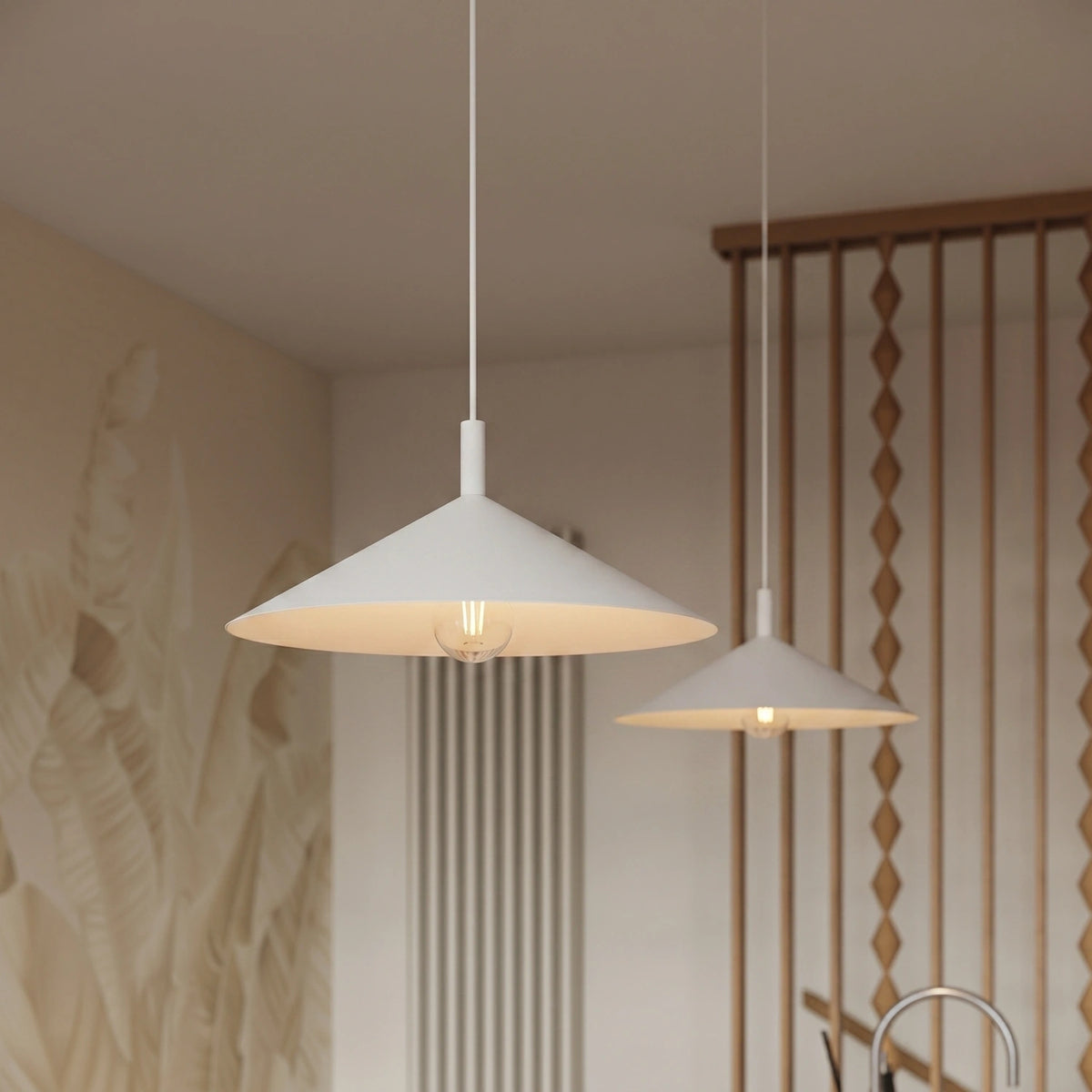 
Lampada a sospensione di design „Nox“ - Bianco / Ø 40 cm