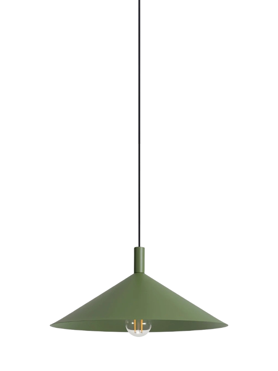 
Design Pendellampe „Nox“ - Olivgrün / Ø 40 cm