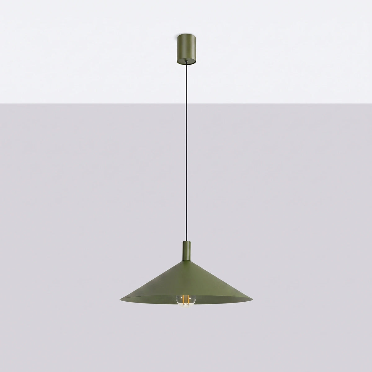 
Lampada a sospensione di design „Nox“ - Verde oliva / Ø 40 cm