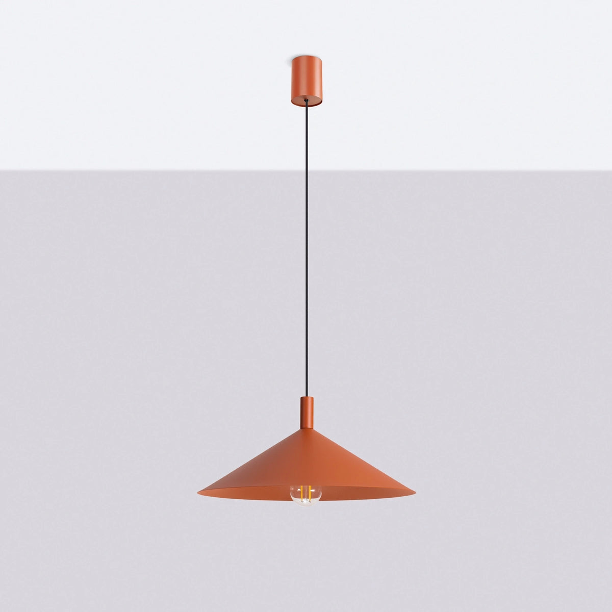 
Lampada a sospensione di design „Nox“ - Rosso ocra / Ø 40 cm