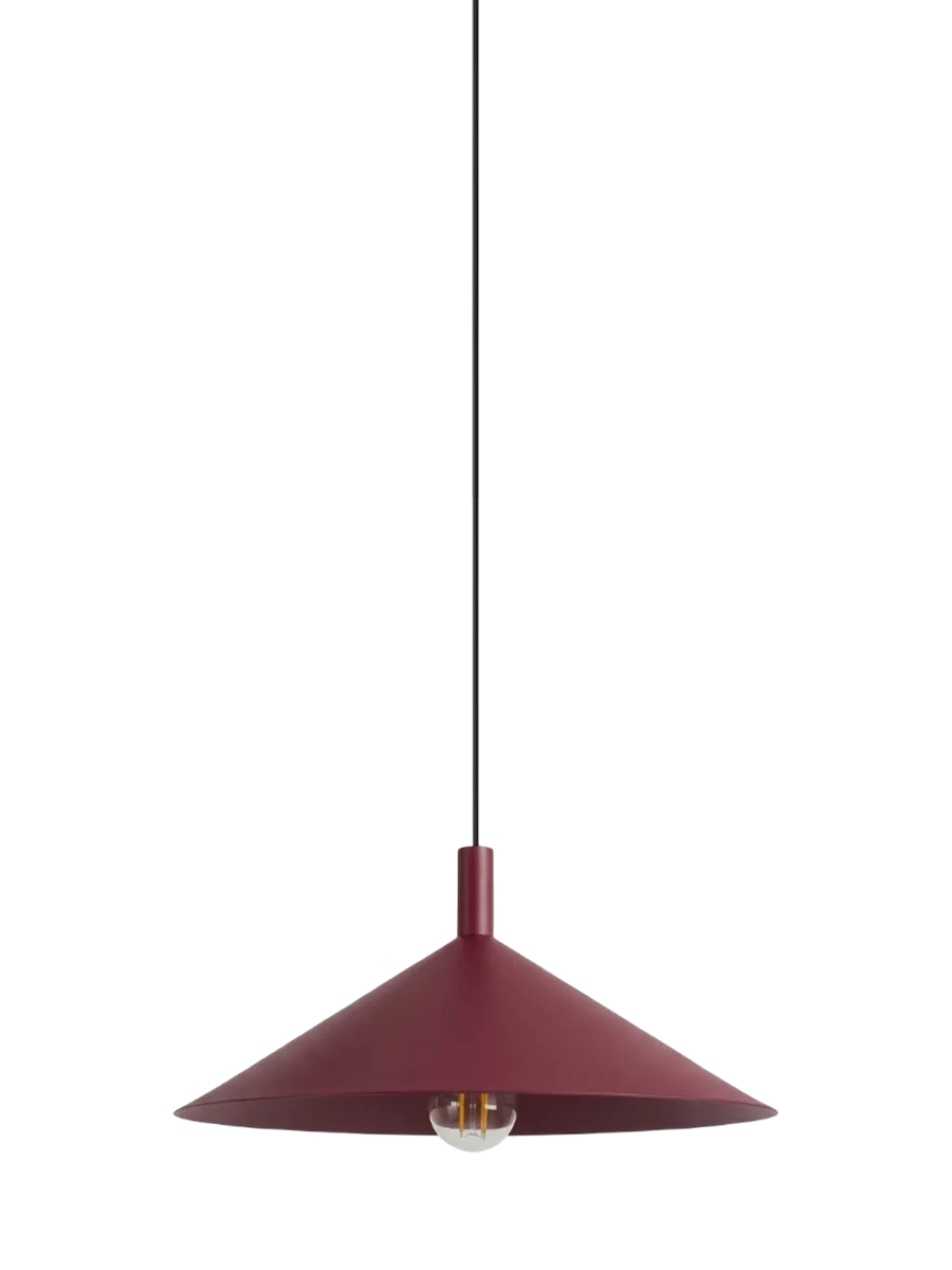 
Design Pendellampe „Nox“ - Burgundrot / Ø 40 cm