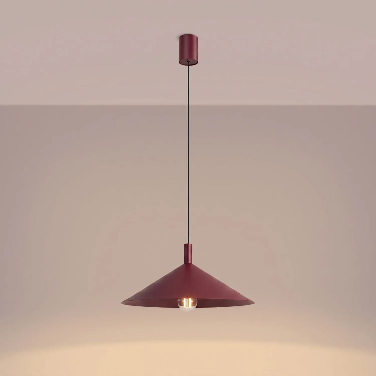 
Lampada a sospensione di design „Nox“ - Rosso bordeaux / Ø 40 cm